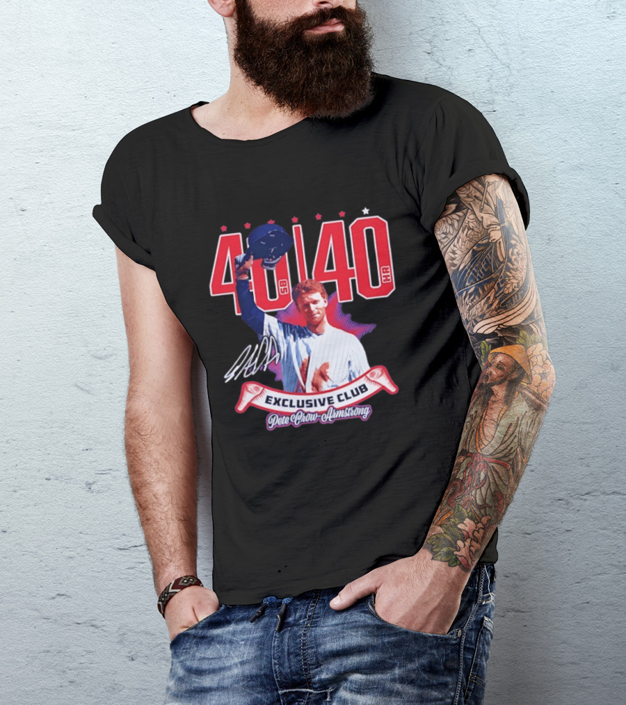 40 40 Club Curtain Call Pete Crow Armstrong Exclusive Chicago Cubs T-Shirt