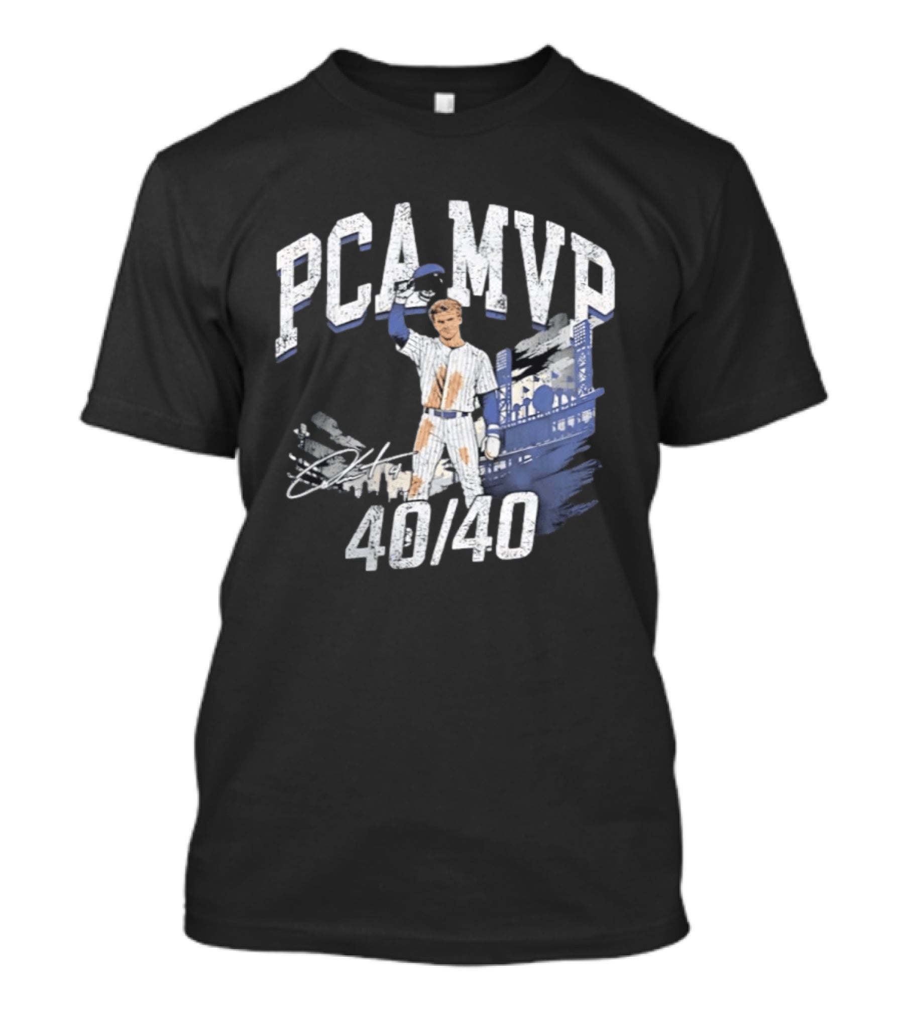 PCA MVP Pete Crow Armstrong Chicago Cubs 40 40 Club T-Shirt