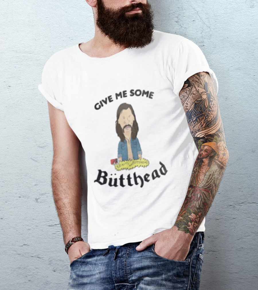 Give Me Some MTV Beavis And Butt Head Butthead Cartoon Long Brown T-Shirt