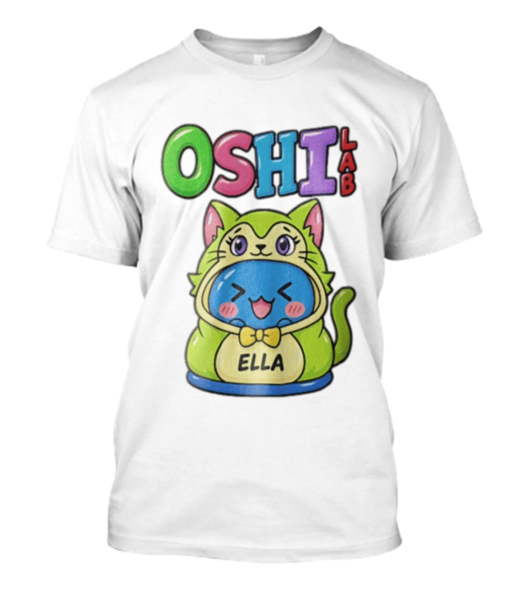 Oshi Lab Cute Cat Ella Kawaii T-Shirt