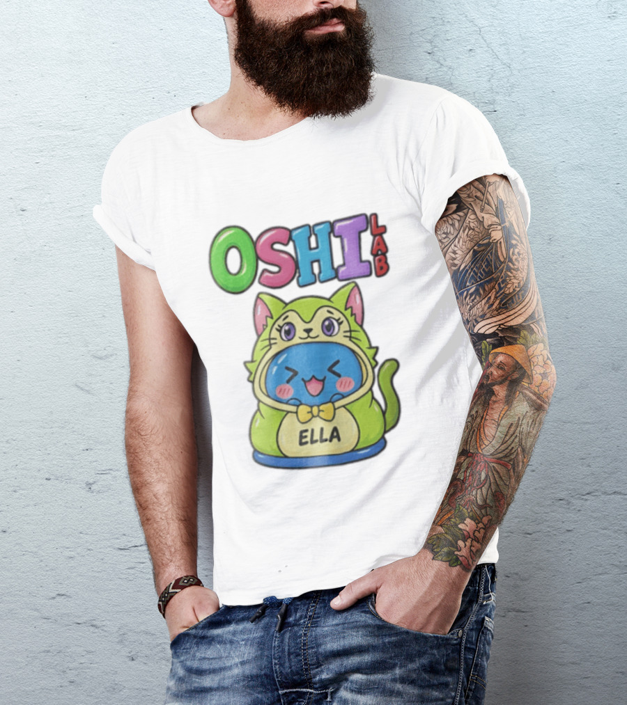 Oshi Lab Cute Cat Ella Kawaii T-Shirt