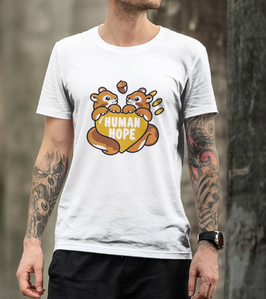 Human Hope J HOPE X Human Made Season 2 Squirrels Heart Acorn T-Shirt