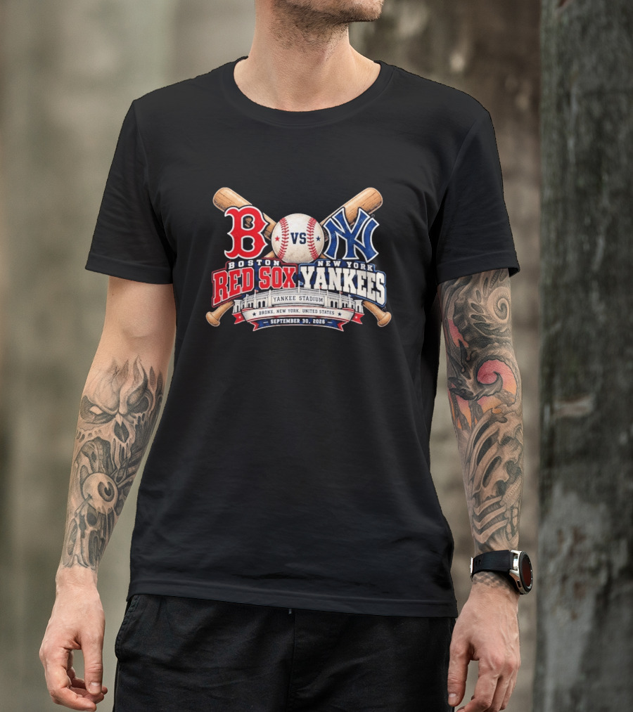 Boston Red Sox Vs New York Yankees Yankee Stadium Bronx September 30 2026 T-Shirt