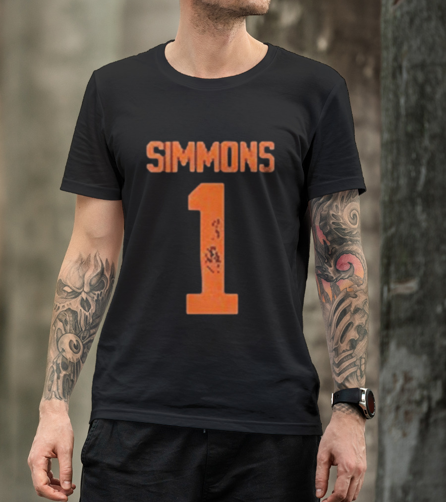 SIMMONS 1 Texas Longhorns Football T-Shirt