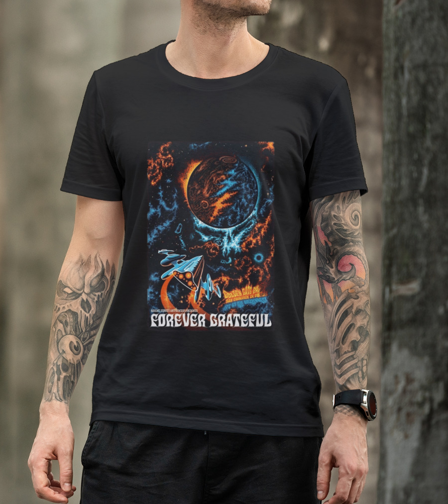 Forever Grateful Haight Street Art Center Golden Gate Park San Francisco 2026 Vibrant Cosmic Scene T-Shirt