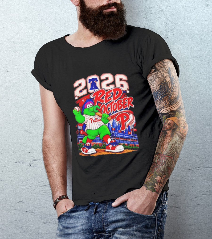 Philadelphia Phillies 2026 Red October Citizens Bank Park Postseason T-Shirt