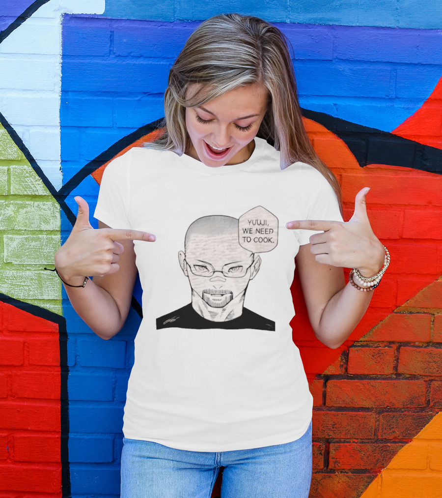 Satoru Gojo Walter White Crossover YUUJI WE NEED TO COOK Anime Manga Fusion T-Shirt