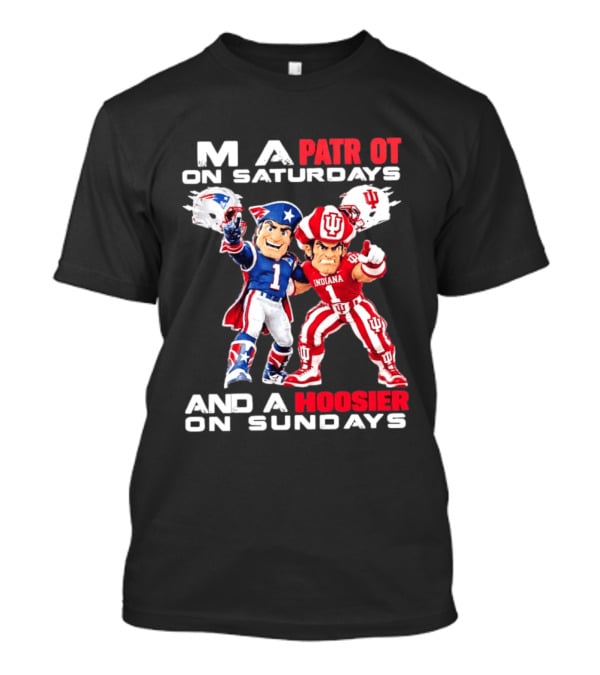 Patriot And Hoosier Football Saturdays Sundays Mascots T-Shirt