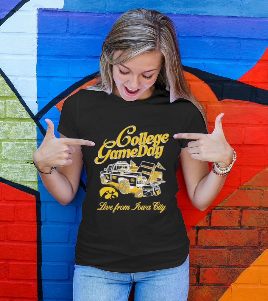 Iowa Hawkeyes 2026 College GameDay Live From Iowa City Tailgate Truck Hawkeye T-Shirt