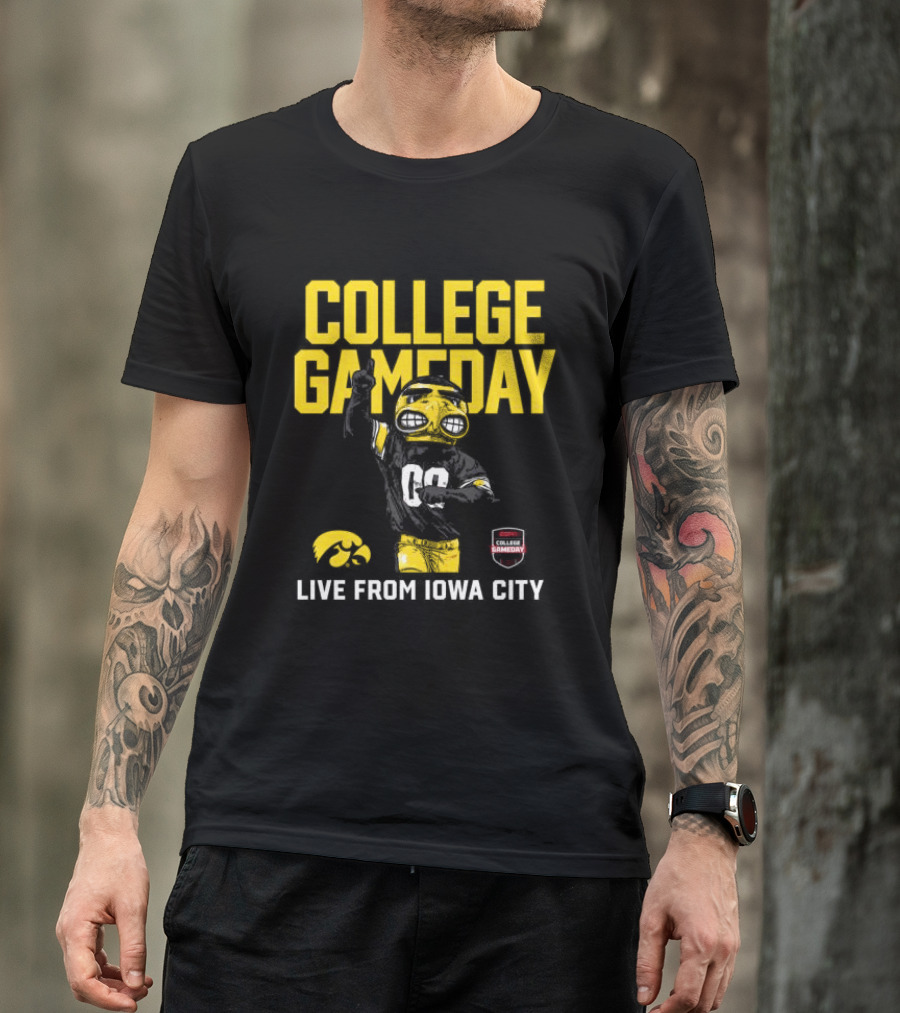 College Gameday Iowa City Iowa Hawkeyes Live Event Crewneck ESPN T-Shirt