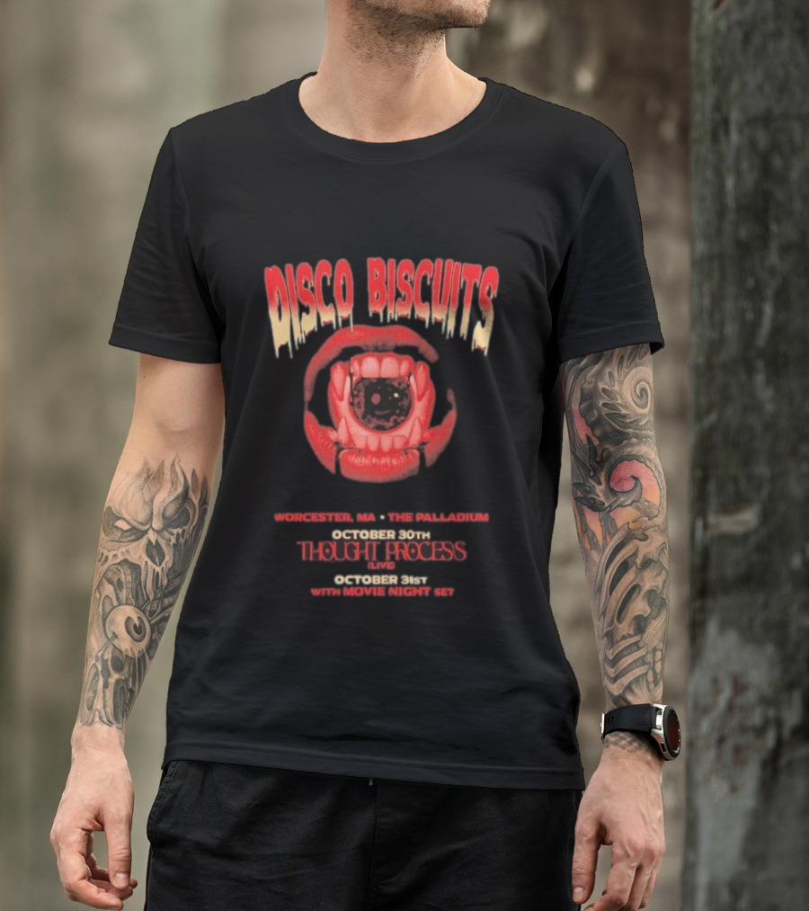 Disco Biscuits Worcester MA The Palladium October 30 Thought Process Movie Night Live T-Shirt