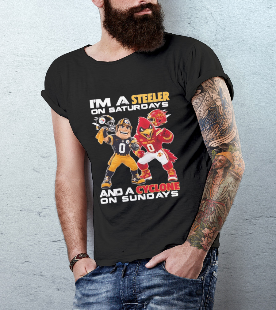 I'm A Steeler On Saturdays And A Cyclone On Sundays T-Shirt