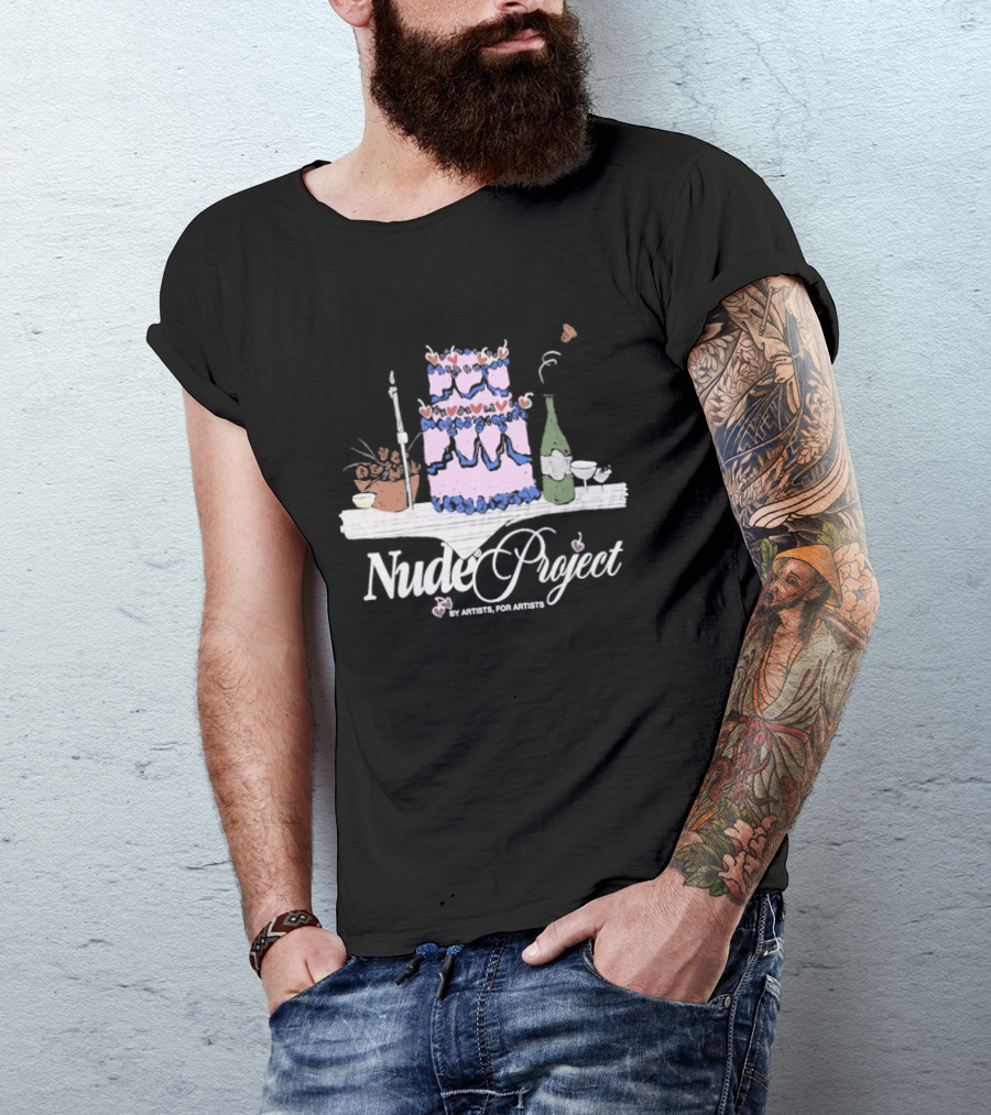 Nude Project By Artists For Artists Cake And Wine Ensemble T-Shirt