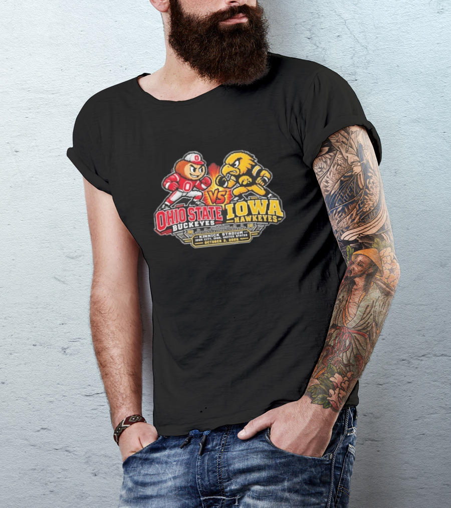 Ohio State Buckeyes Vs Iowa Hawkeyes NCAA College Football Kinnick Stadium Iowa City October 3 2026 T-Shirt