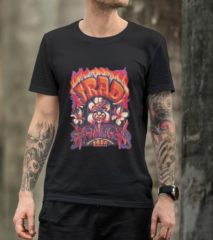 JRAD 2026 Tour With Floral Frog Flames For October In Chicago And Grand Rapids T-Shirt