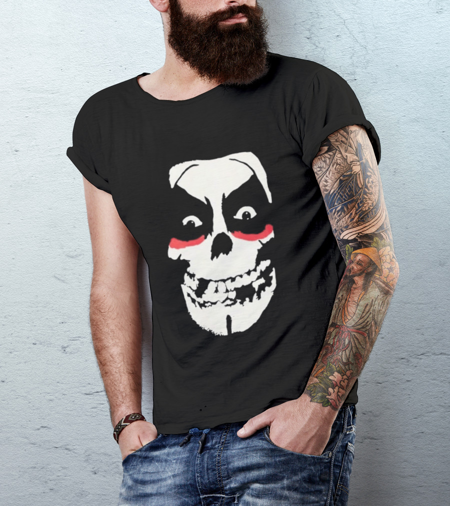 Original Misfits Skull With Danhausen Red Makeup Mechanics 2026 T-Shirt
