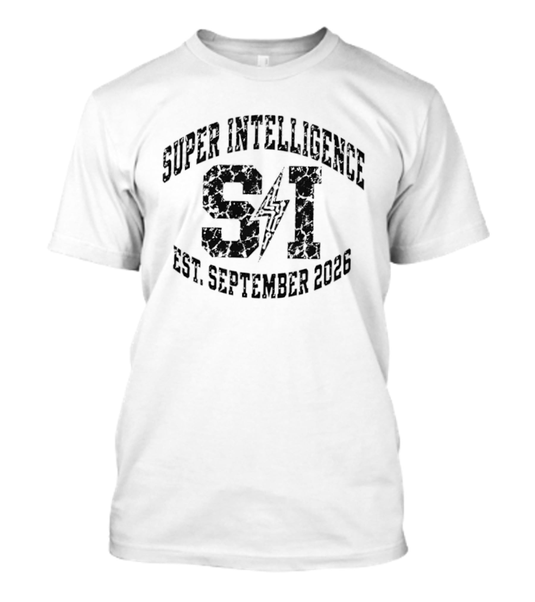 Super Intelligence SI Est September 2026 Lightning Bolt T-Shirt