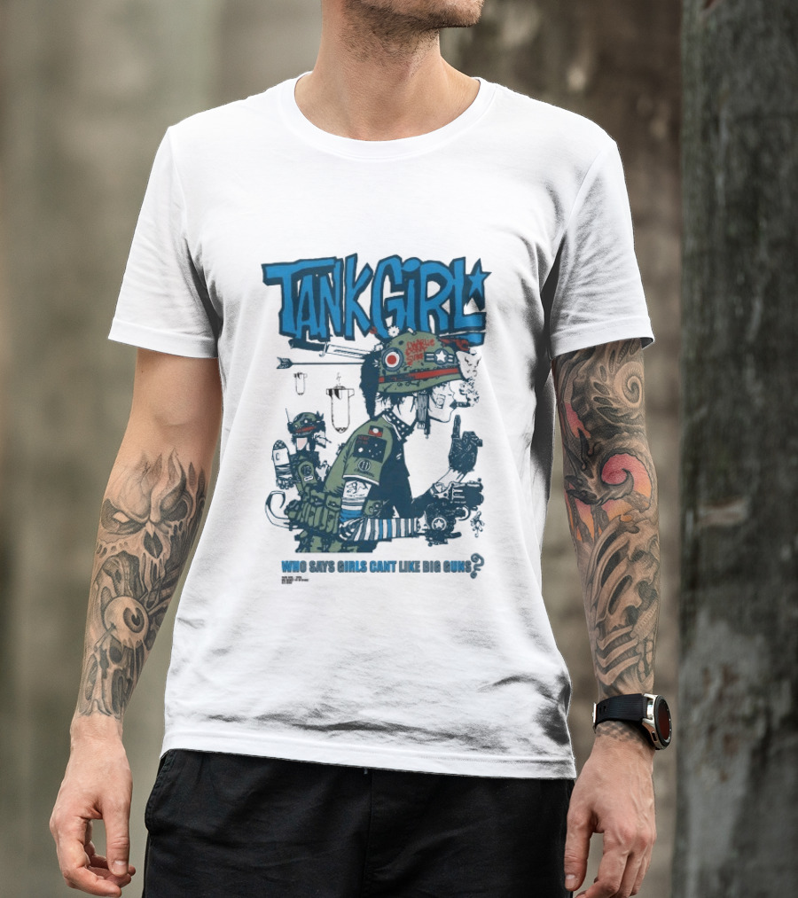 Tank Girl Charlie Don't Surf Who Says Girls Can't Like Big Guns T-Shirt
