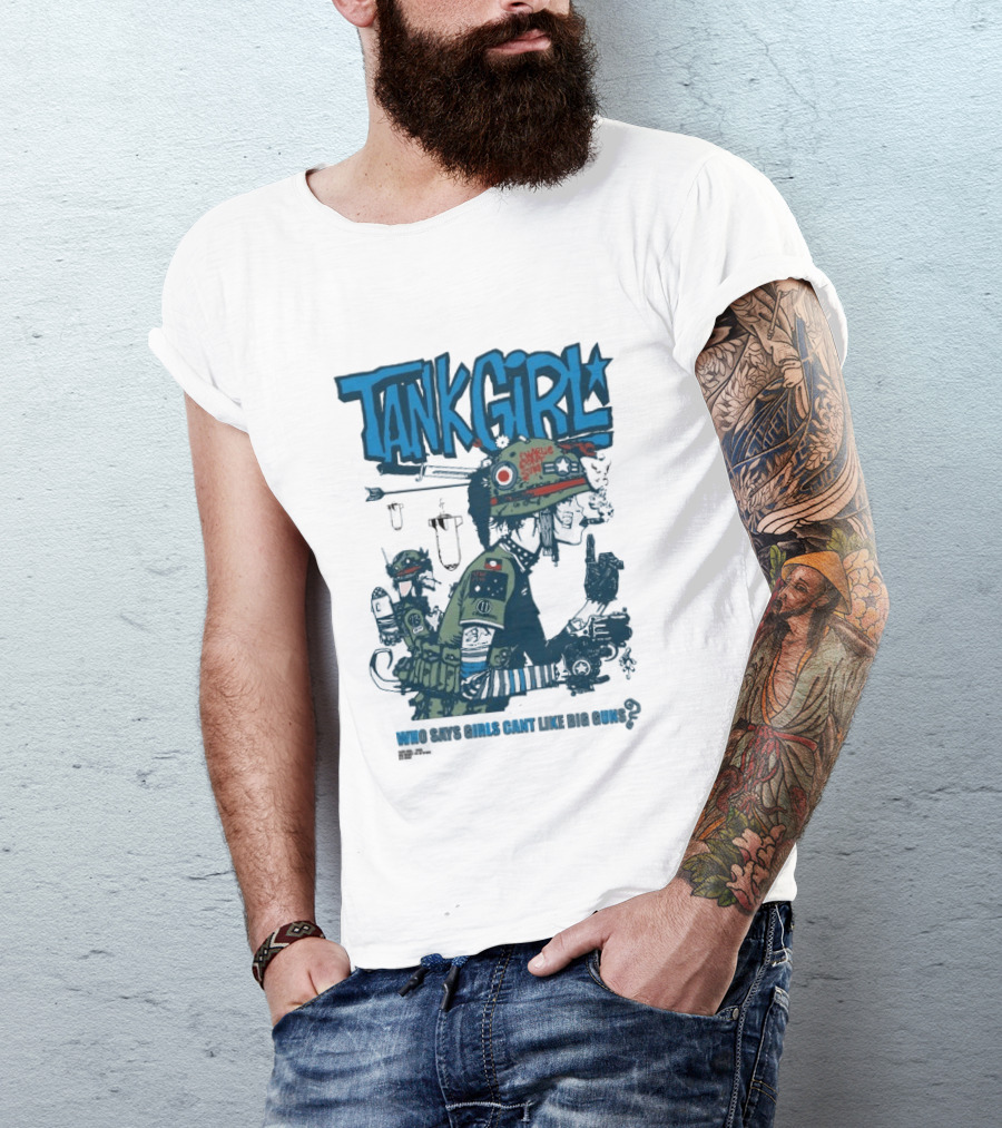 Tank Girl Charlie Don't Surf Who Says Girls Can't Like Big Guns T-Shirt