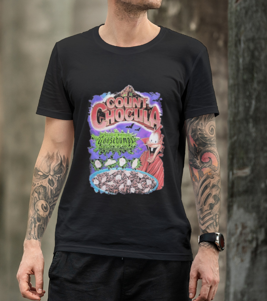 Count Chocula Special Edition Goosebumps Cereal Box T-Shirt