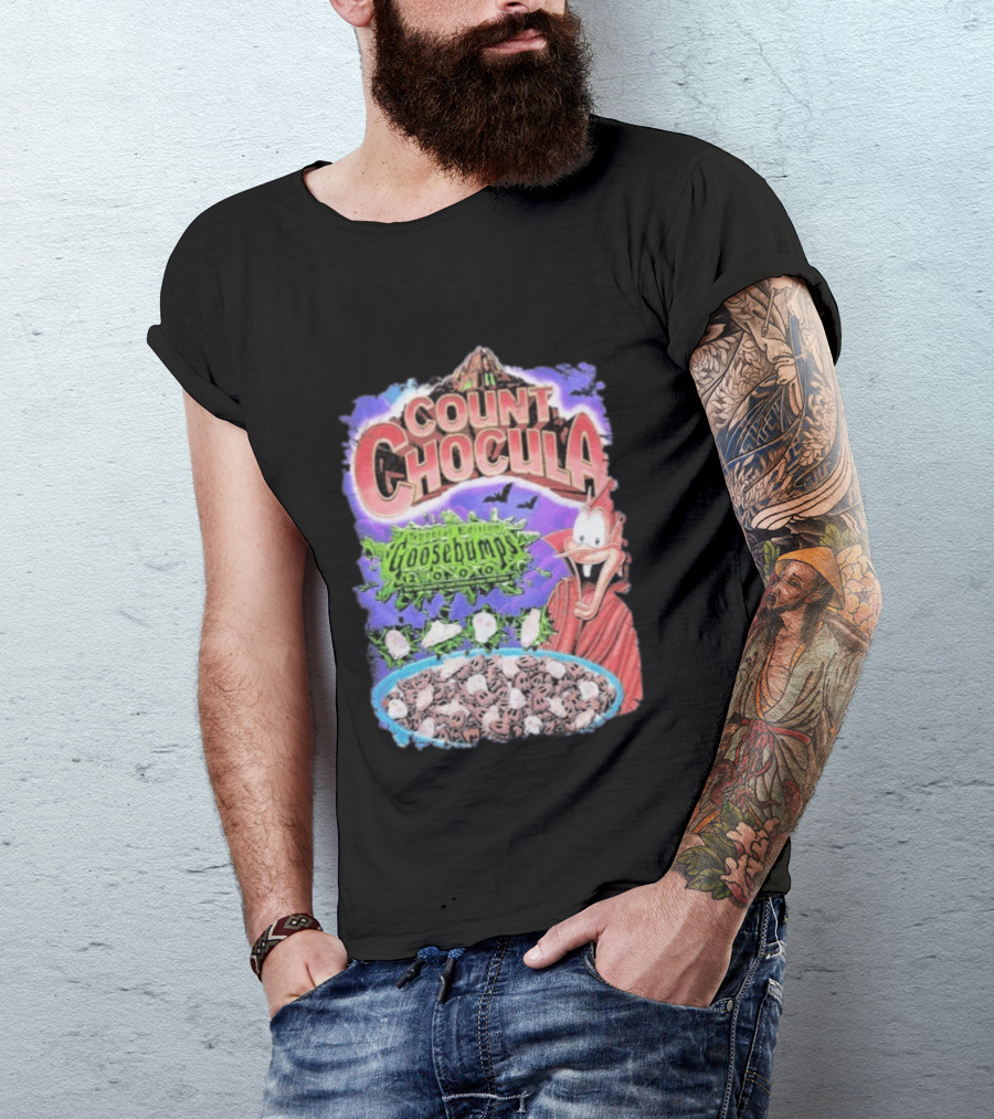 Count Chocula Special Edition Goosebumps Cereal Box T-Shirt