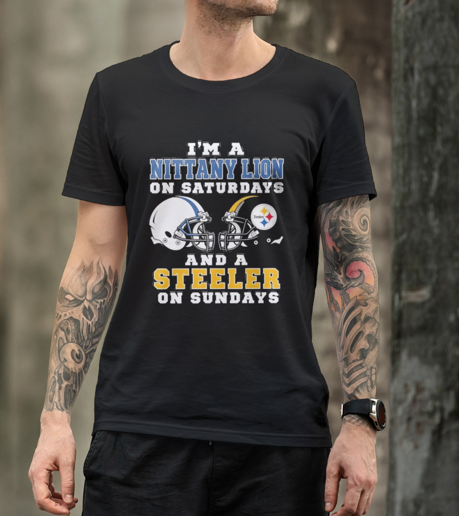 Nittany Lion Saturdays Steeler Sundays Football Fan Gear T-Shirt