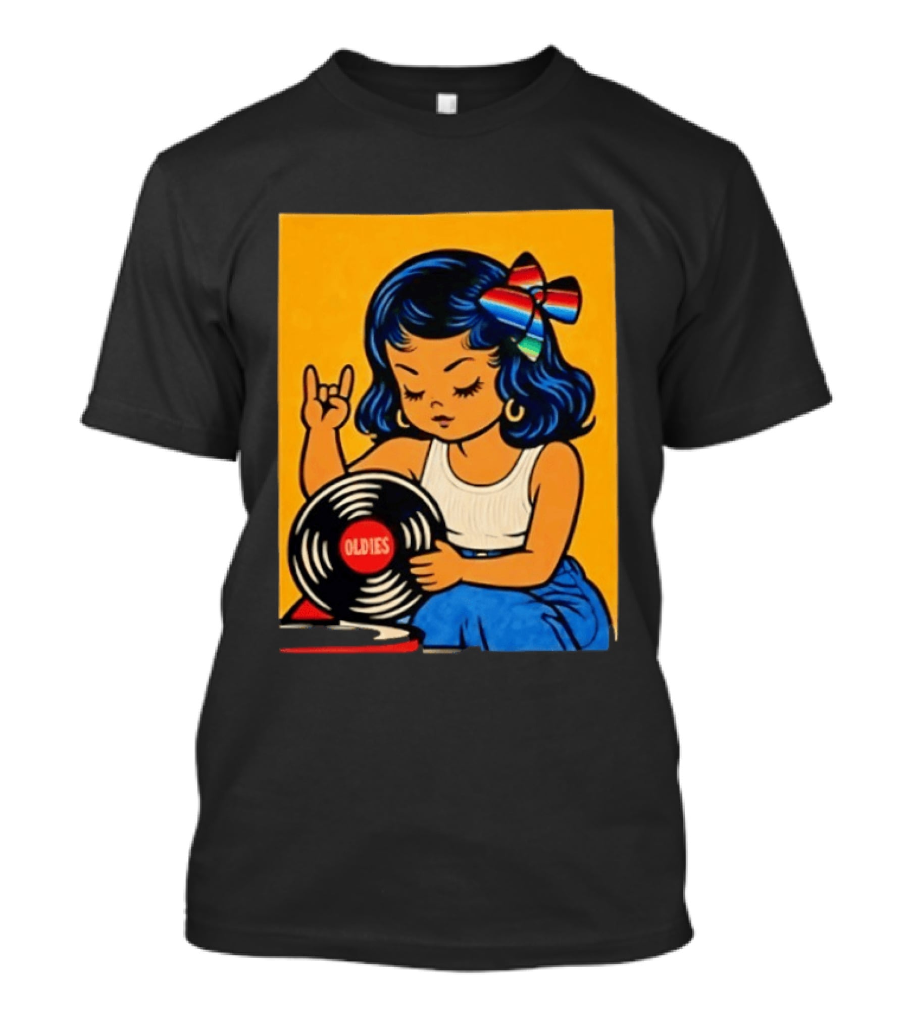 Oldies Lil Chingona Halloween 2026 Retro Record T-Shirt