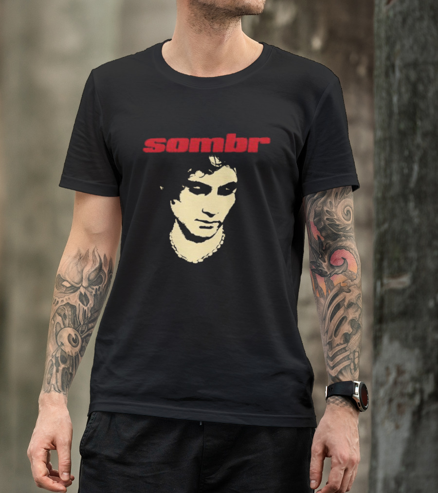Sombr Looking Down Photo Black Tour Store T-Shirt