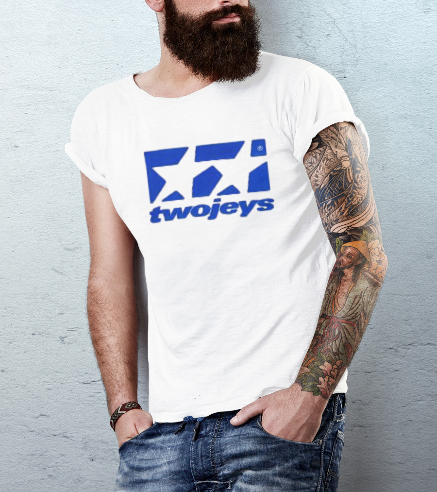 Twojeys Store Framed Blue Geometric T-Shirt