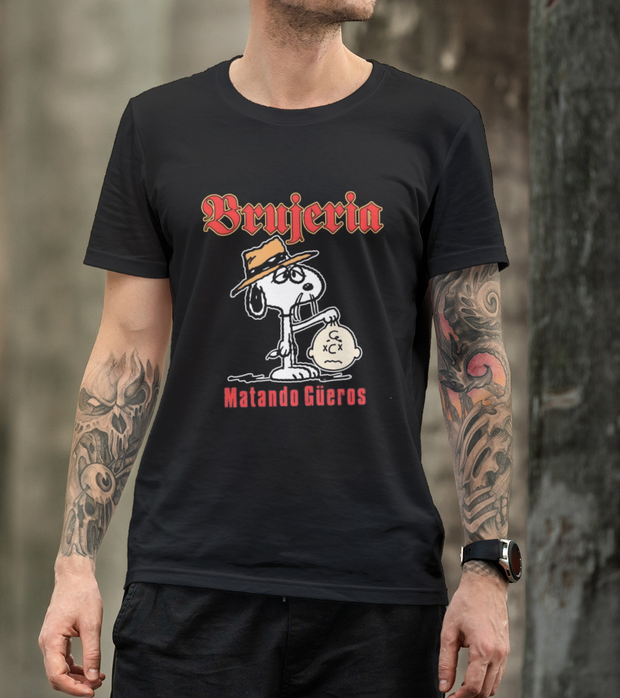 Brujeria Matando Güeros Snoopy Bootleg Metal Band Hat T-Shirt