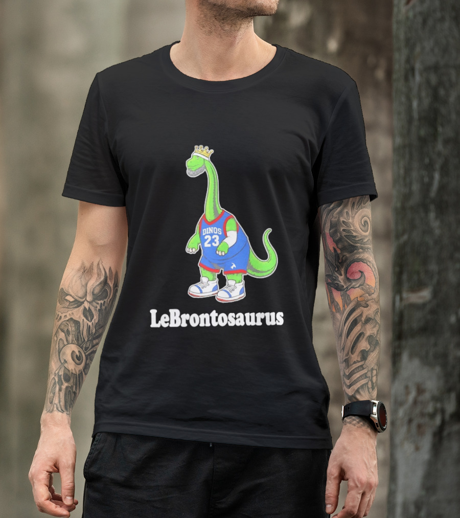 LeBrontosaurus 23 Dinos Dinosaur Basketball Crown Basketball T-Shirt