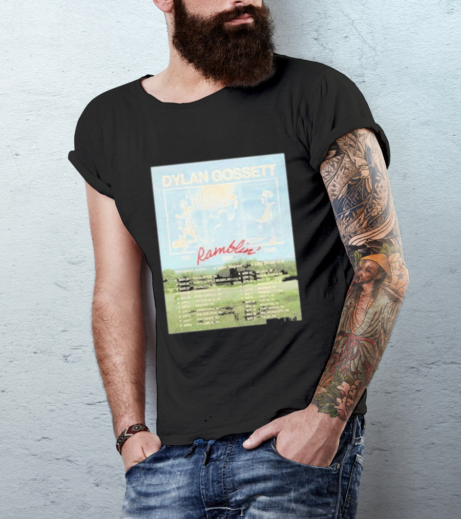DYLAN GOSSETT The Ramblin Dates Tour 2027 Leon Marcom Clay Street Unit T-Shirt