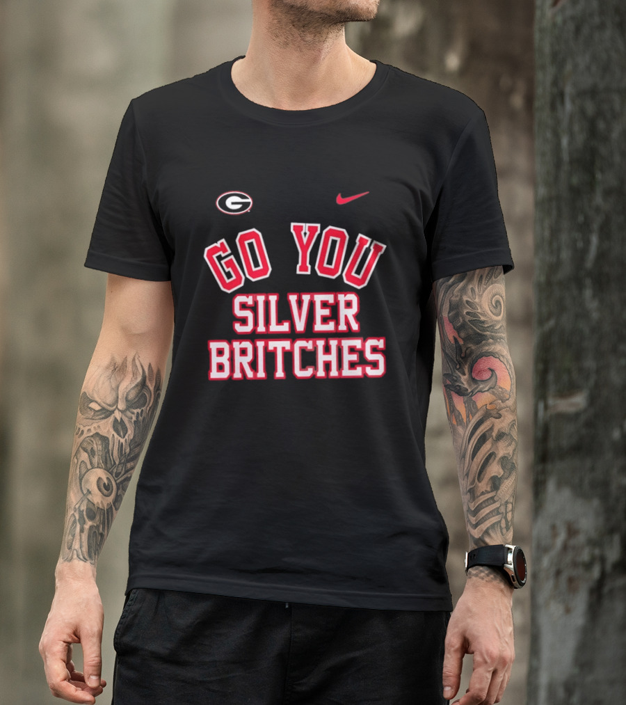 Georgia Bulldogs Go You Silver Britches Nike Iconic Team Pride T-Shirt