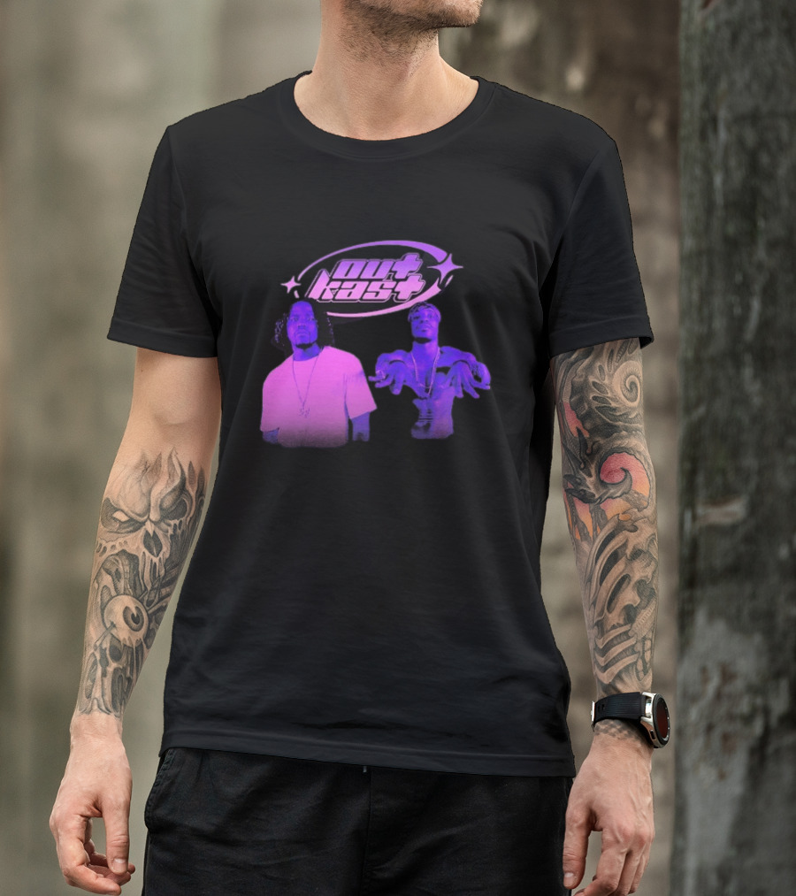 Outkast Big Boi André 3000 Purple Style Iconic Duo T-Shirt
