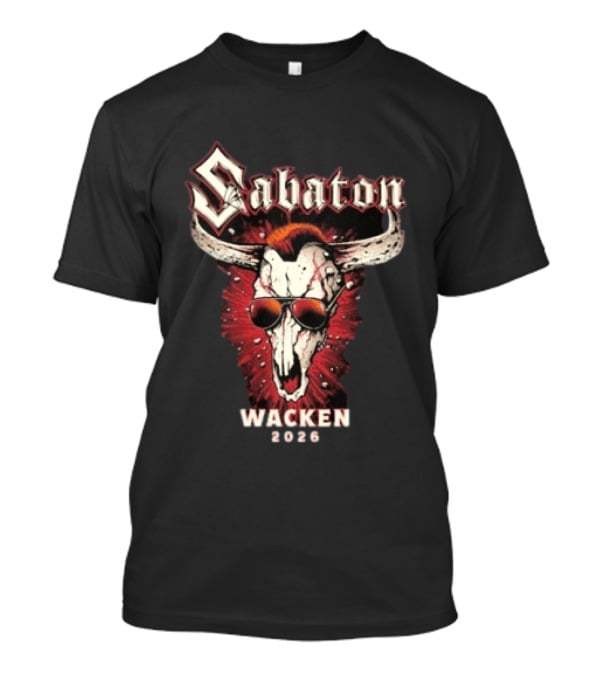 Sabaton Wacken 2023 Skull Wearing Sunglasses T-Shirt