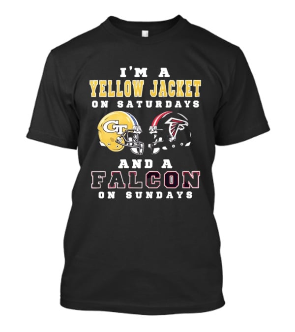 I'm A Yellow Jacket GT Helmet Saturdays Falcon Logo Sundays T-Shirt