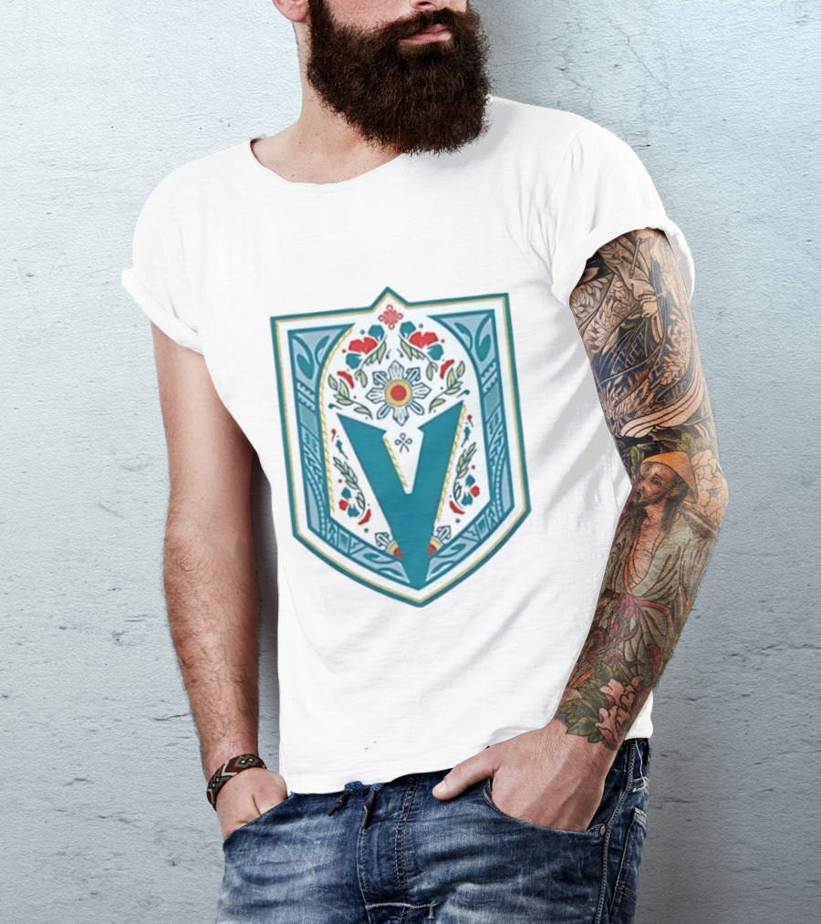 Vegas Golden Knights Floral Crest OneRealm V T-Shirt