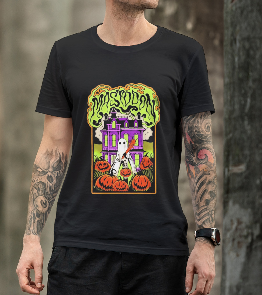 Mastodon Haunted Mansion Pumpkin Patch Halloween 2026 T-Shirt