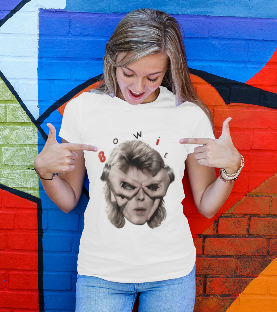 Bowie David Bowie Hands Framing Eyes Retro Music T-Shirt