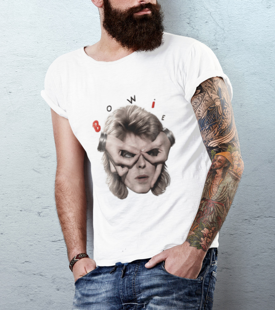 Bowie David Bowie Hands Framing Eyes Retro Music T-Shirt
