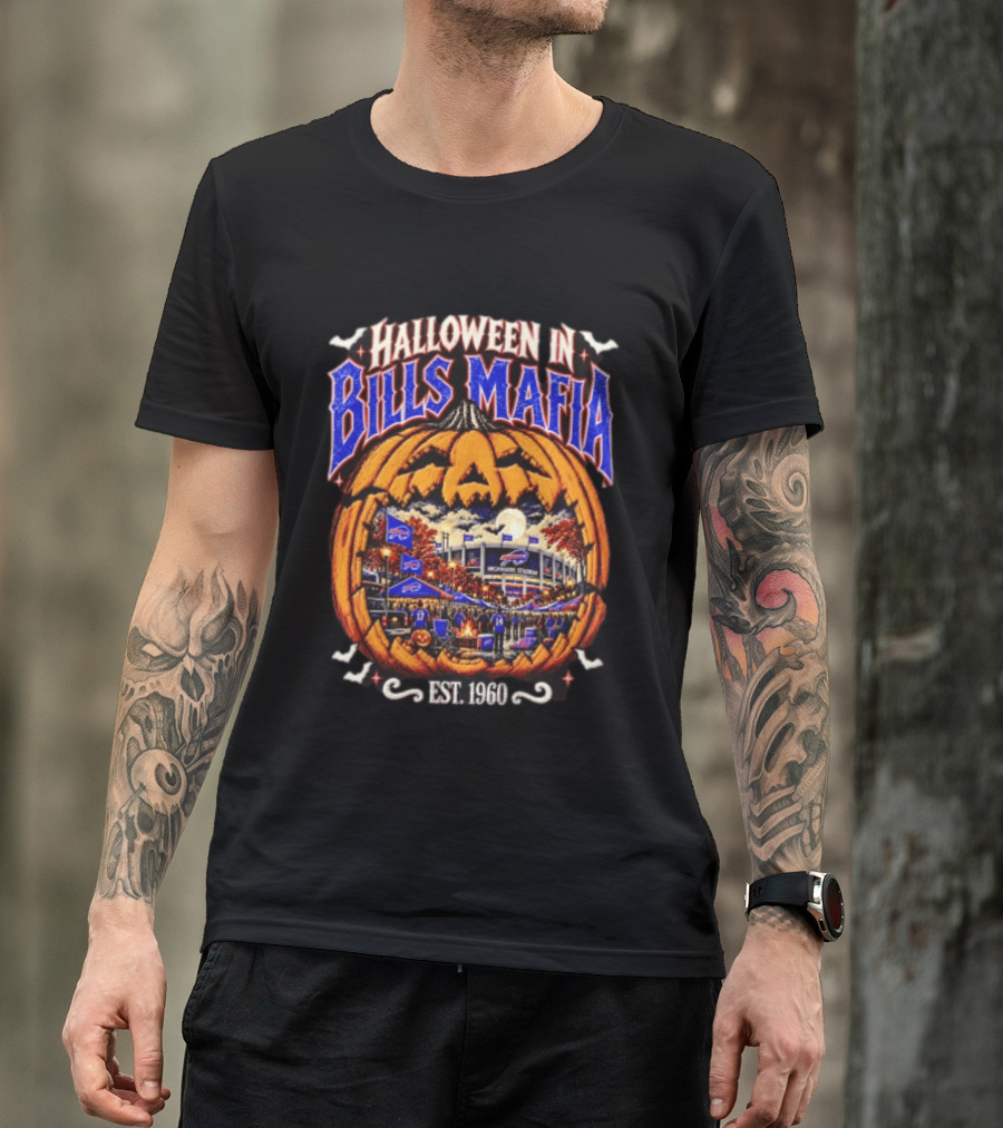 Halloween In Bills Mafia Buffalo Bills Highmark Stadium Est. 1960 T-Shirt