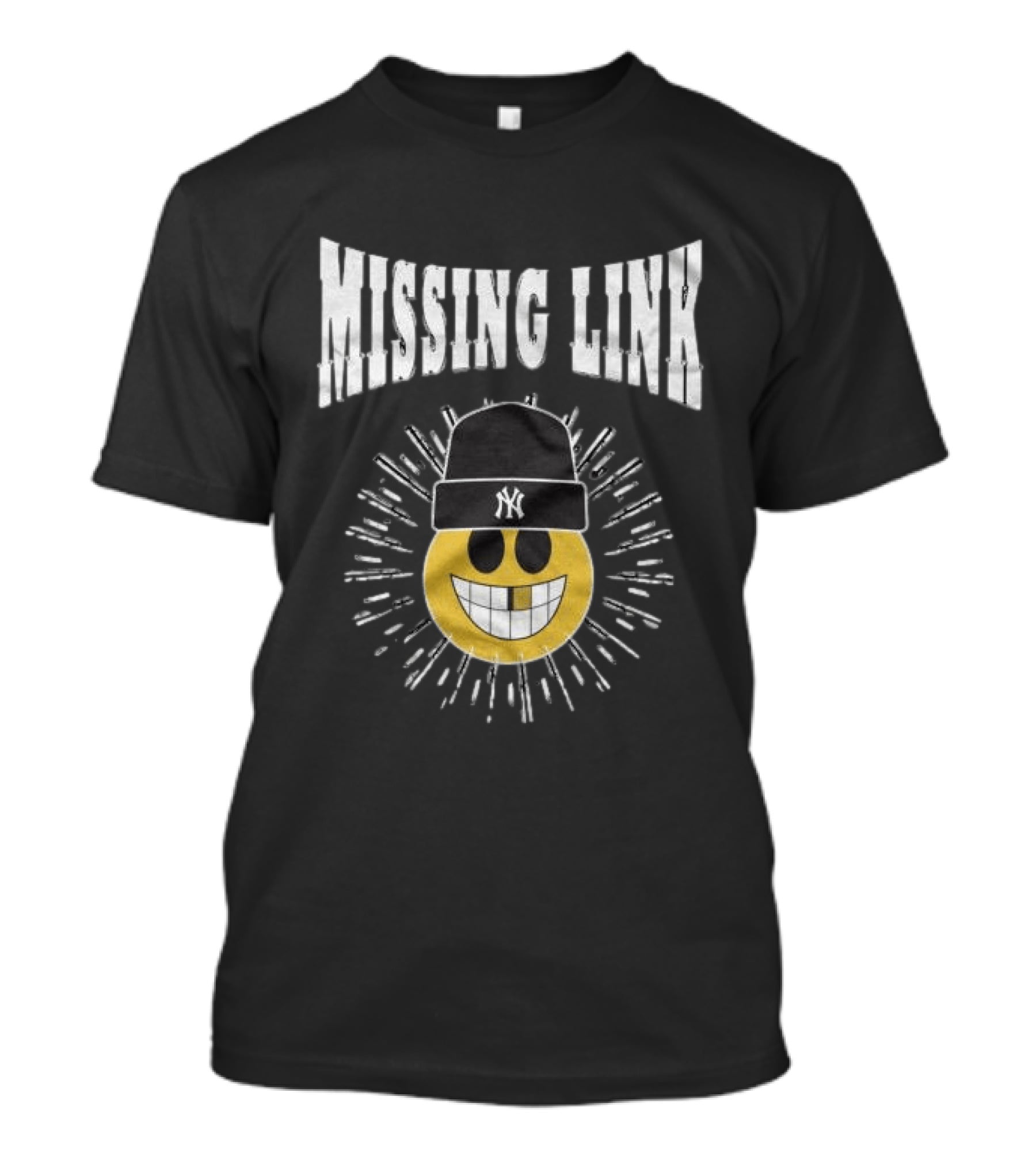 Closed Casket Activities Missing Link Smiley NY Cap T-Shirt
