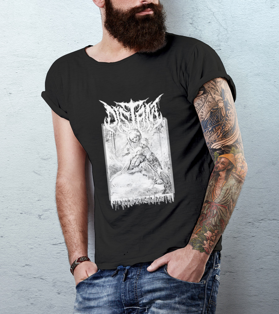Distant Heirs Of Torment Angelic Figure Holding Sword Fantasy T-Shirt