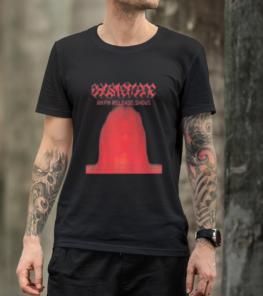 Ghostemane AM:FM Release Shows New York Stone Circle Oct 22 Los Angeles Ukrainian Cultural Center Oct 25 T-Shirt