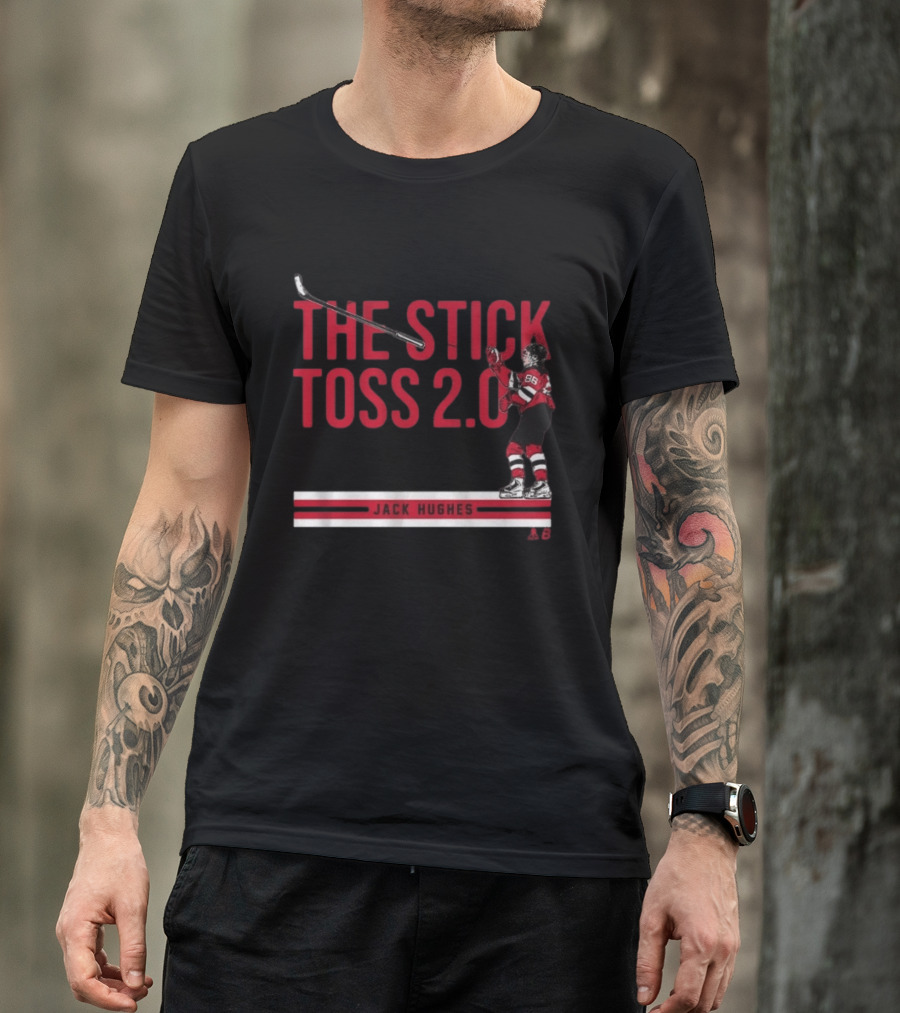 Jack Hughes The Stick Toss 2.0 Hockey Moment With Number 86 T-Shirt