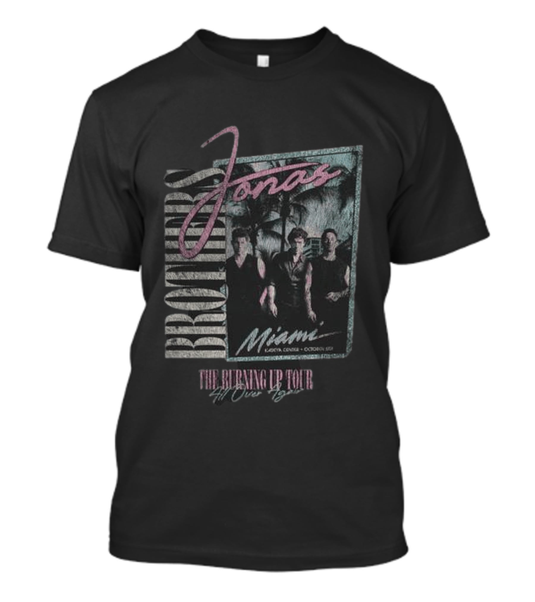 Jonas Brothers The Burning Up Tour Miami October Concert T-Shirt