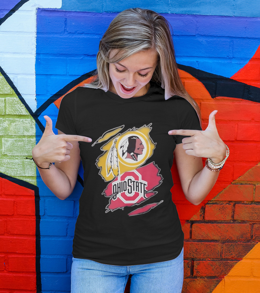 Washington Redskins Ohio State Buckeyes Collage T-Shirt