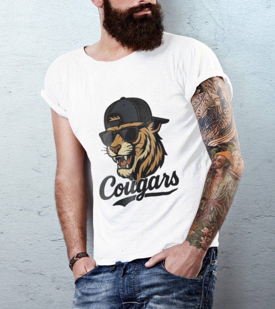Cougars Tiger Sunglasses Baseball Cap Swagger T-Shirt