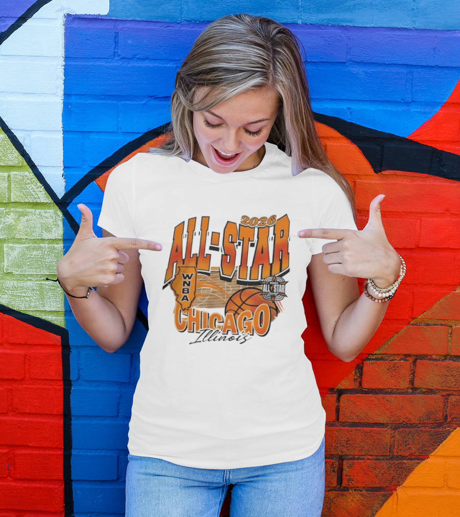 WNBA All Star 2026 Chicago Illinois Basketball Event T-Shirt