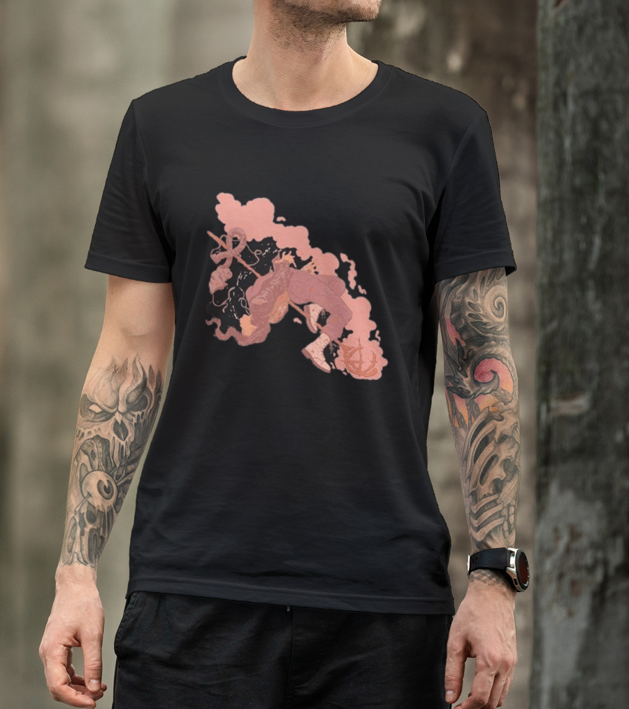 Demon Hunter Exile Warrior Art With Sword And Abstract T-Shirt